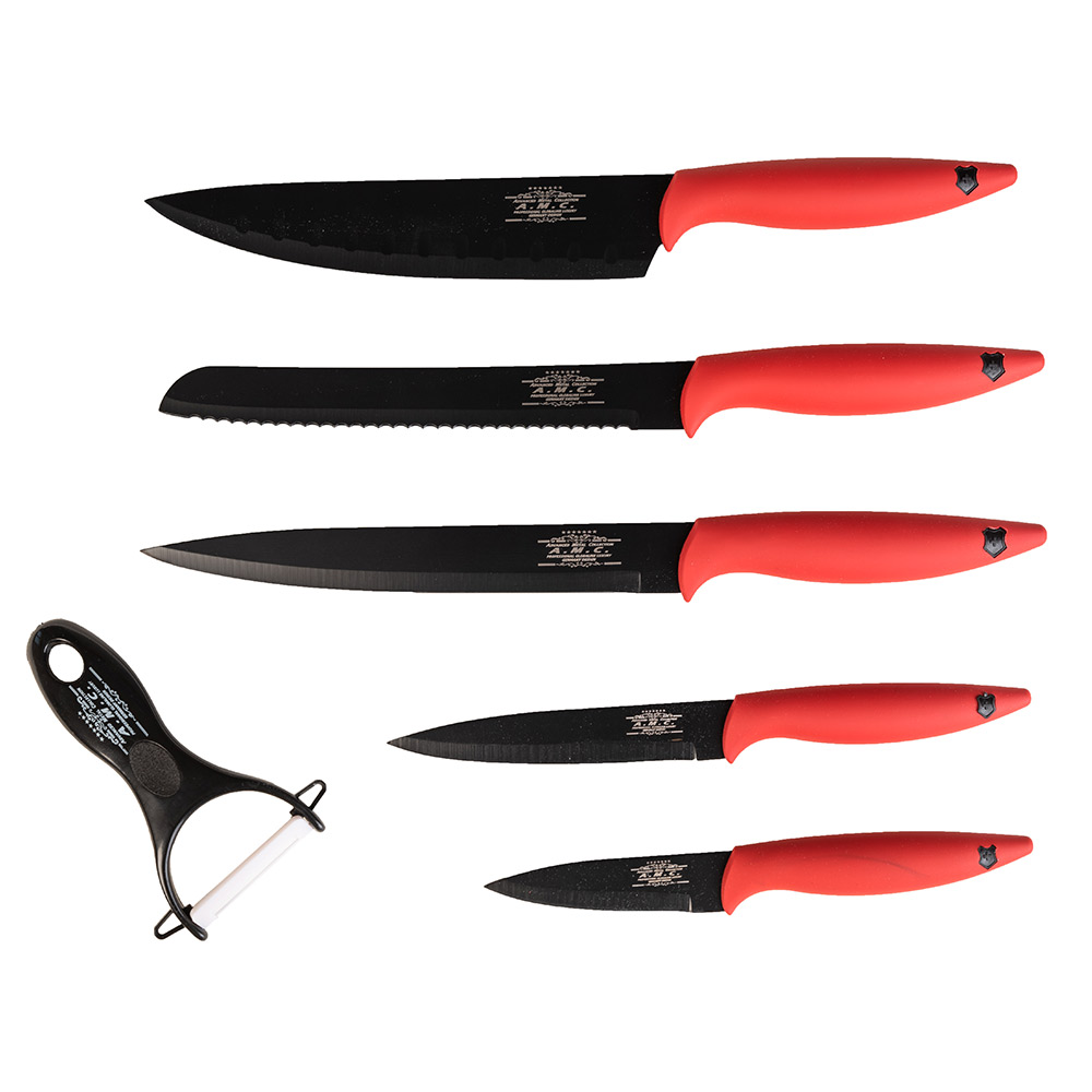 Kit di 5 coltelli più pelapatate modello ceramica forgiata modern