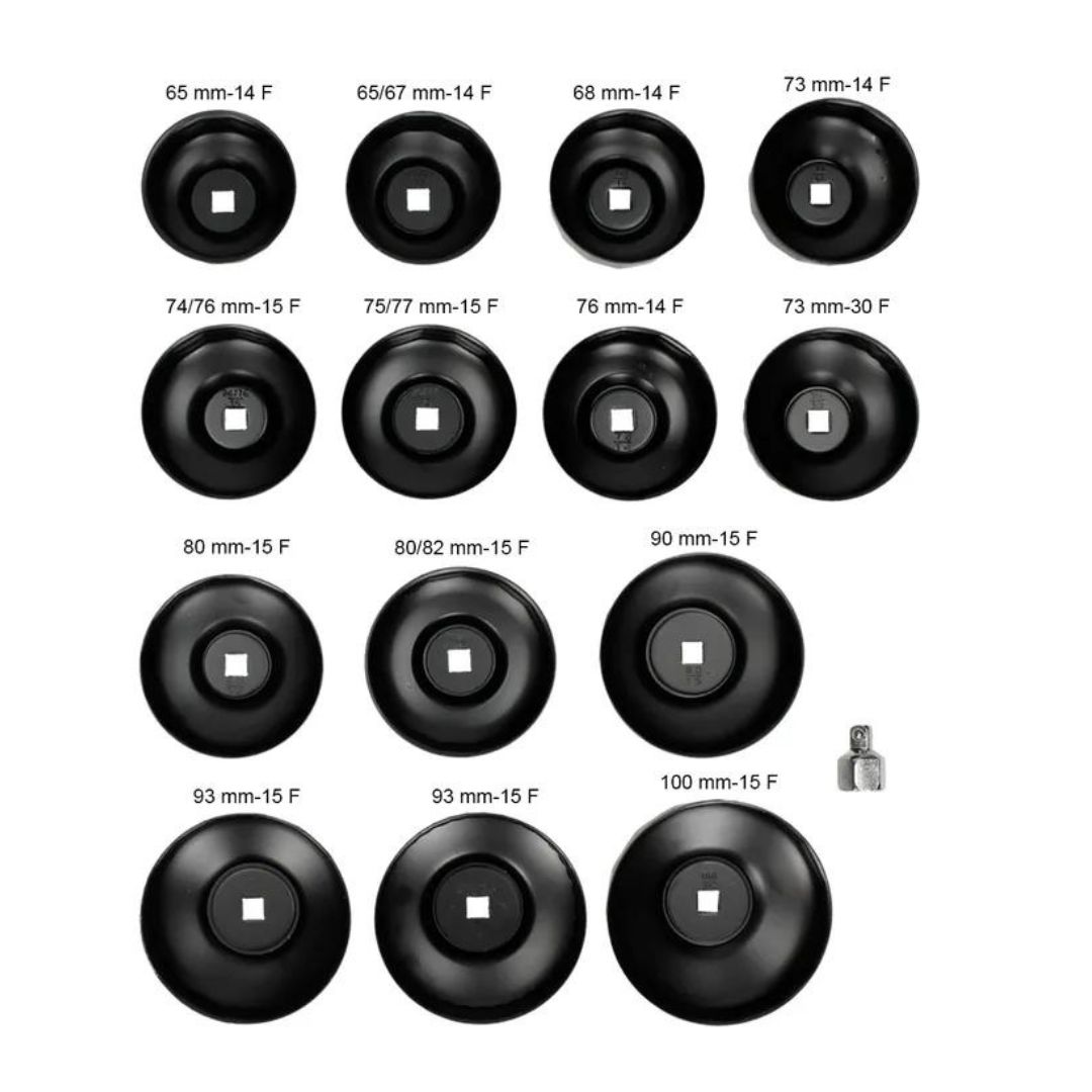 Set da 14 pezzi chiavi a tazza per filtro olio motore auto Smontaggio Rimozione