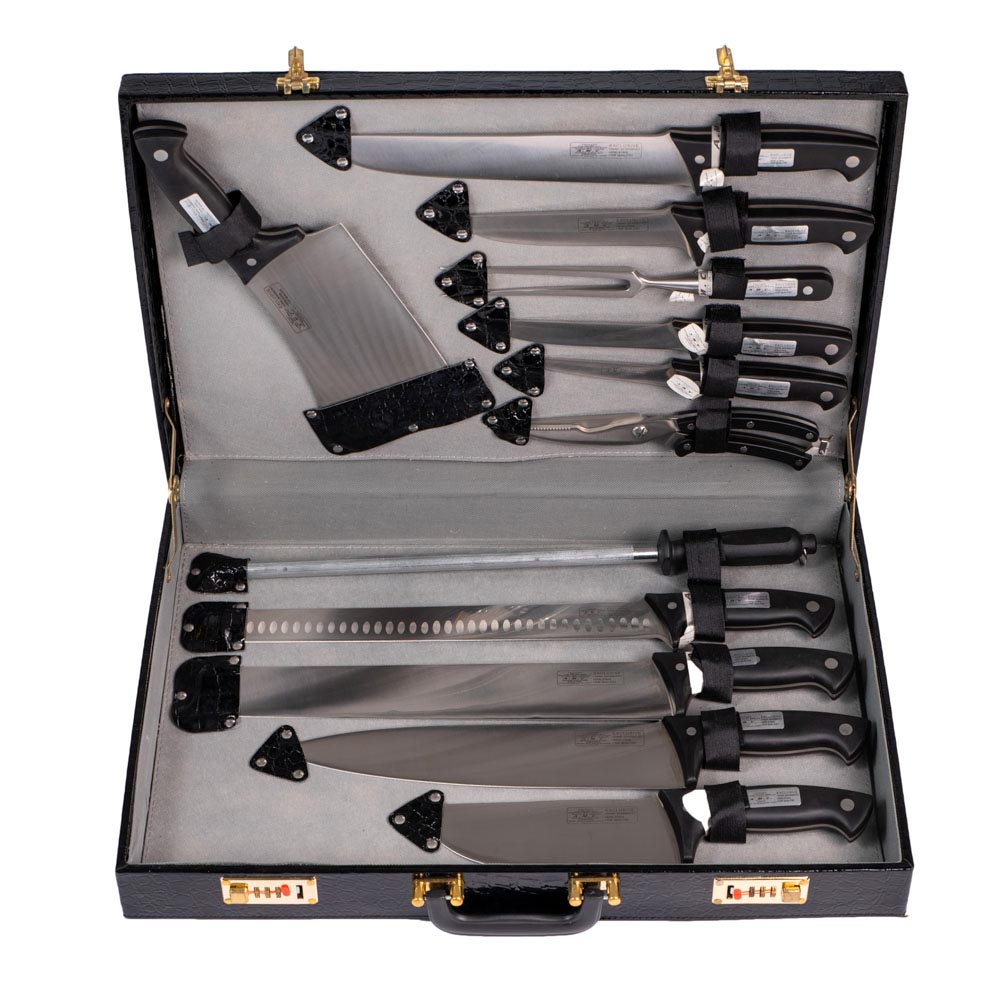 Kit coltelli da cucina da 12 pezzi acciaio e manico ergonomico